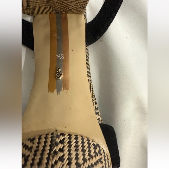 Jessica Simpson Boho Woven Block Heel Sandals Black Strap Size 8.5 - Picture 6 of 10